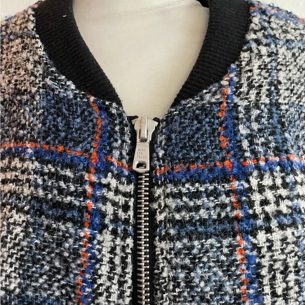 AVEC LES FILLES Tweed Plaid Bomber - Picture 6 of 6